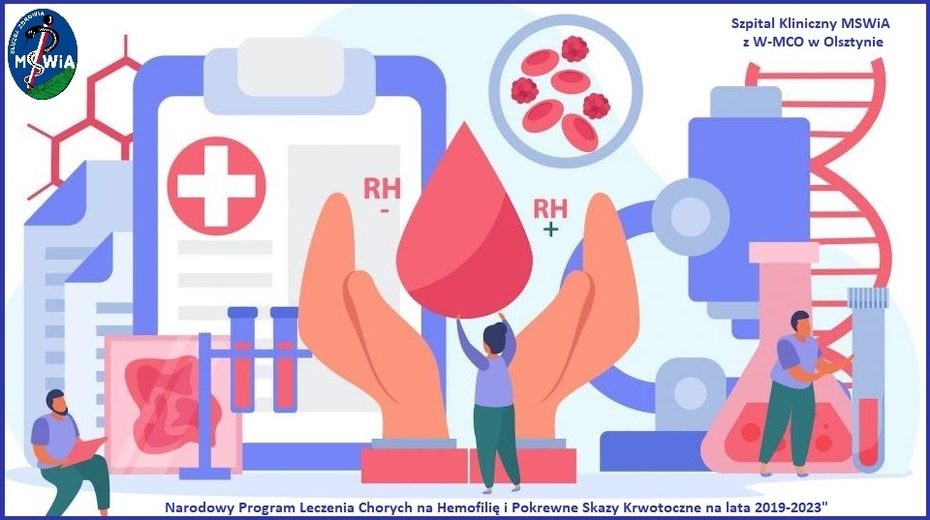 Plakat Narodowego Leczenia Chorych na Hemofilię i Pokrewne Skazy Krwotoczne