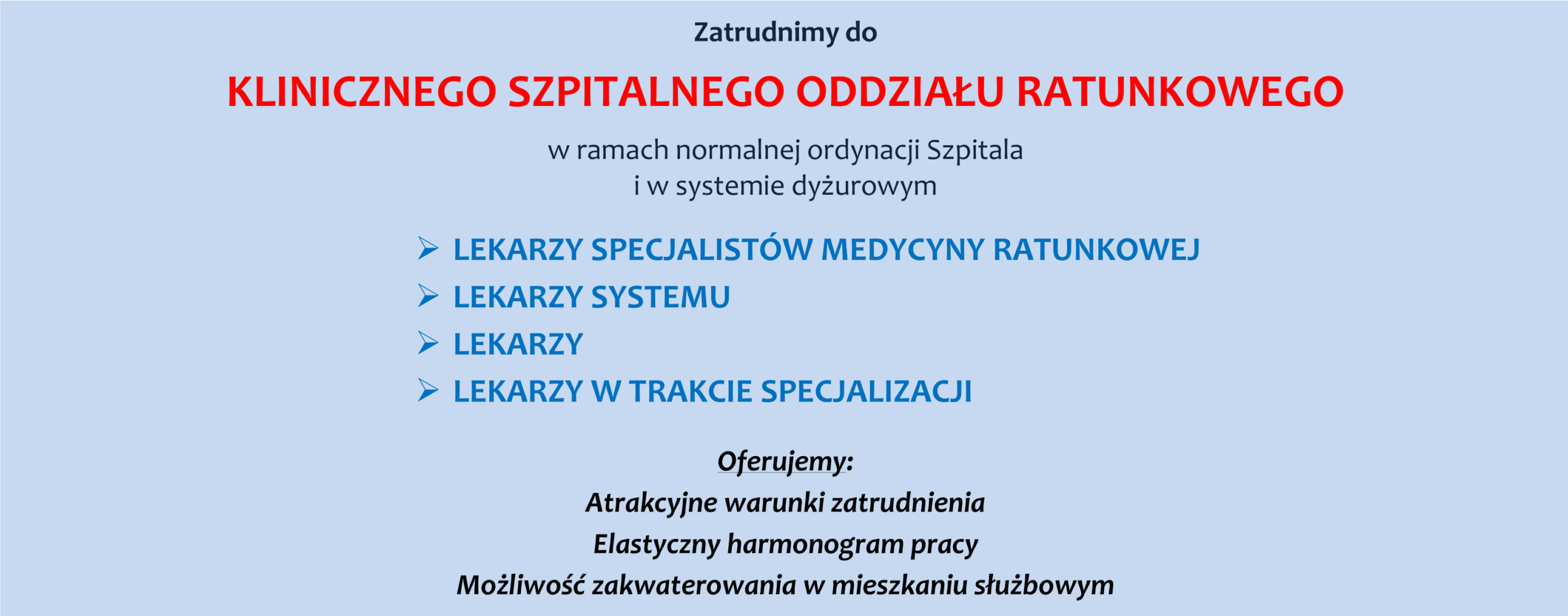 Ogłoszenie - lekarze KSOR