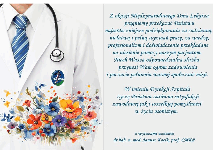 Życzenia z okazji Międzynarodowego Dnia Lekarza - życzenia