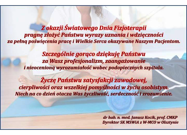Życzenia z okazji Światowego Dnia Fizjoterapii